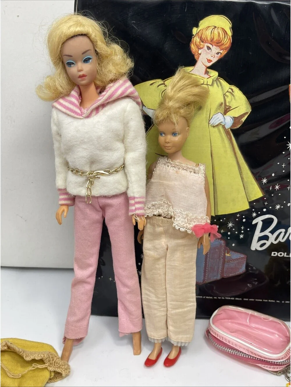 Vintage Barbie Doll Lot 1960s 1970s Mattel Case Clothing Accessories Outfits